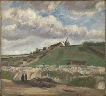 Vincent van Gogh, De heuvel van Montmartre met steengroeve 